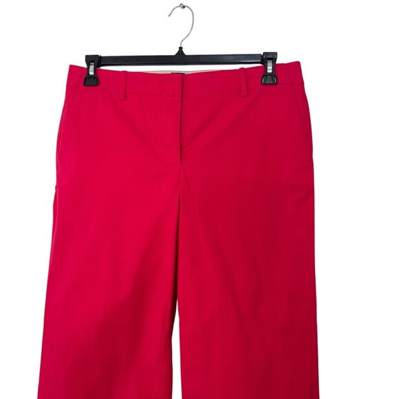 Talbots Chelsea Womens Mid Rise Straight Leg Cropped Pants SZ 10 Magenta - Picture 9 of 10